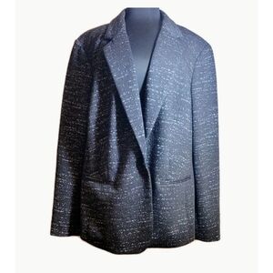 Vince Camuto Black Geometric Blazer Sport Jacket Size 18 W Designer Corporate